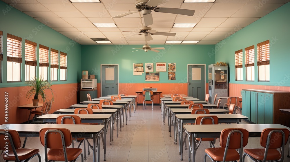 a classroom with a map of the world on the wall a classroom with a map of the world on the wall