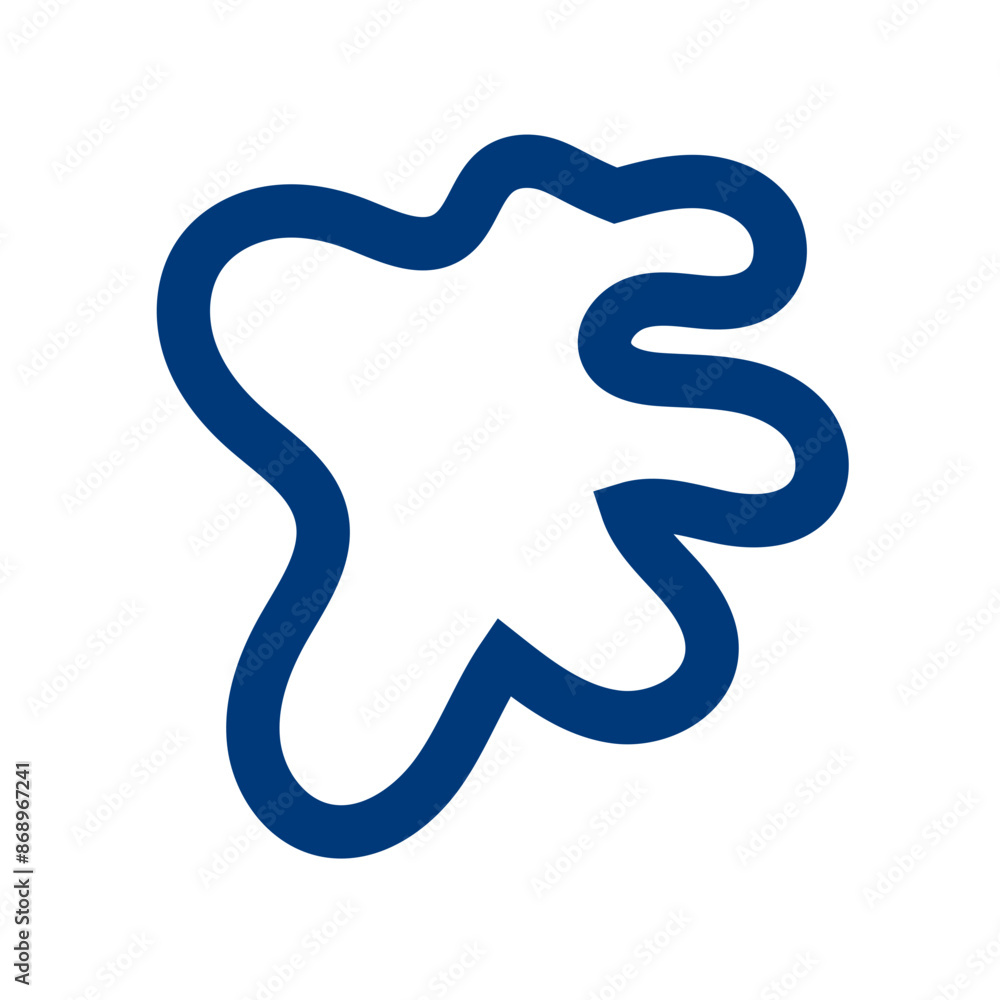 Navy abstract shapes outline vector Navy abstract shapes outline vector