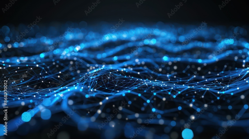 Obraz premium Abstract Blue Network Pattern