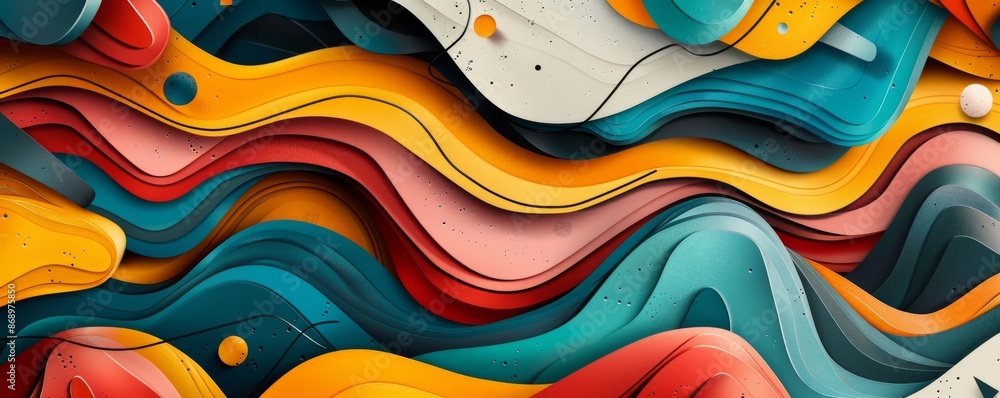 Abstract colorful wavy pattern with modern design and vibrant colors Abstract colorful wavy pattern with modern design and vibrant colors
