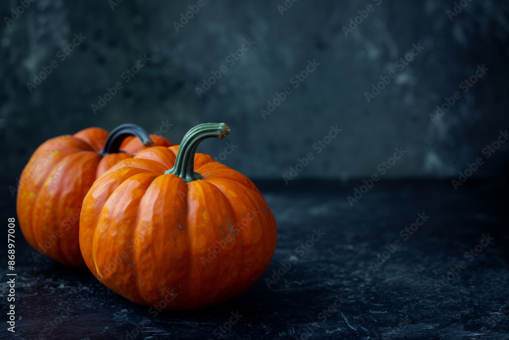 Spooky Halloween Pumpkins on a Black Background: Dramatic and Festive Spooky Halloween Pumpkins on a Black Background: Dramatic and Festive