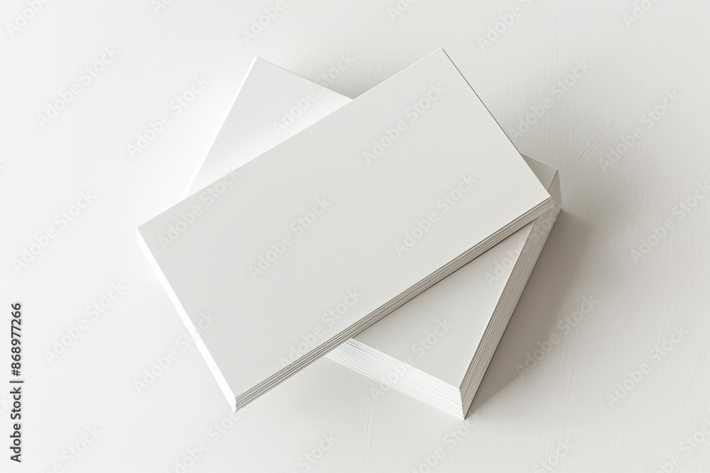 Business card mockup on isolated white background created with generative AI Business card mockup on isolated white background created with generative AI