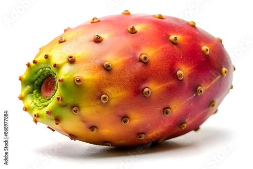 Prickly pear fruit isolated on white background.