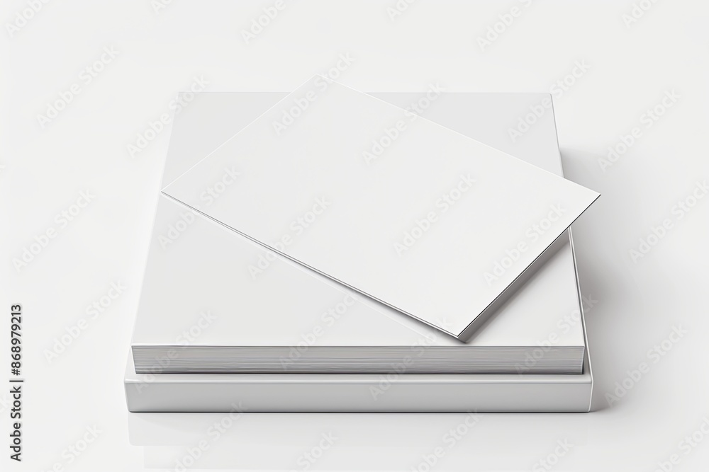 Business card mockup on isolated white background created with generative AI Business card mockup on isolated white background created with generative AI