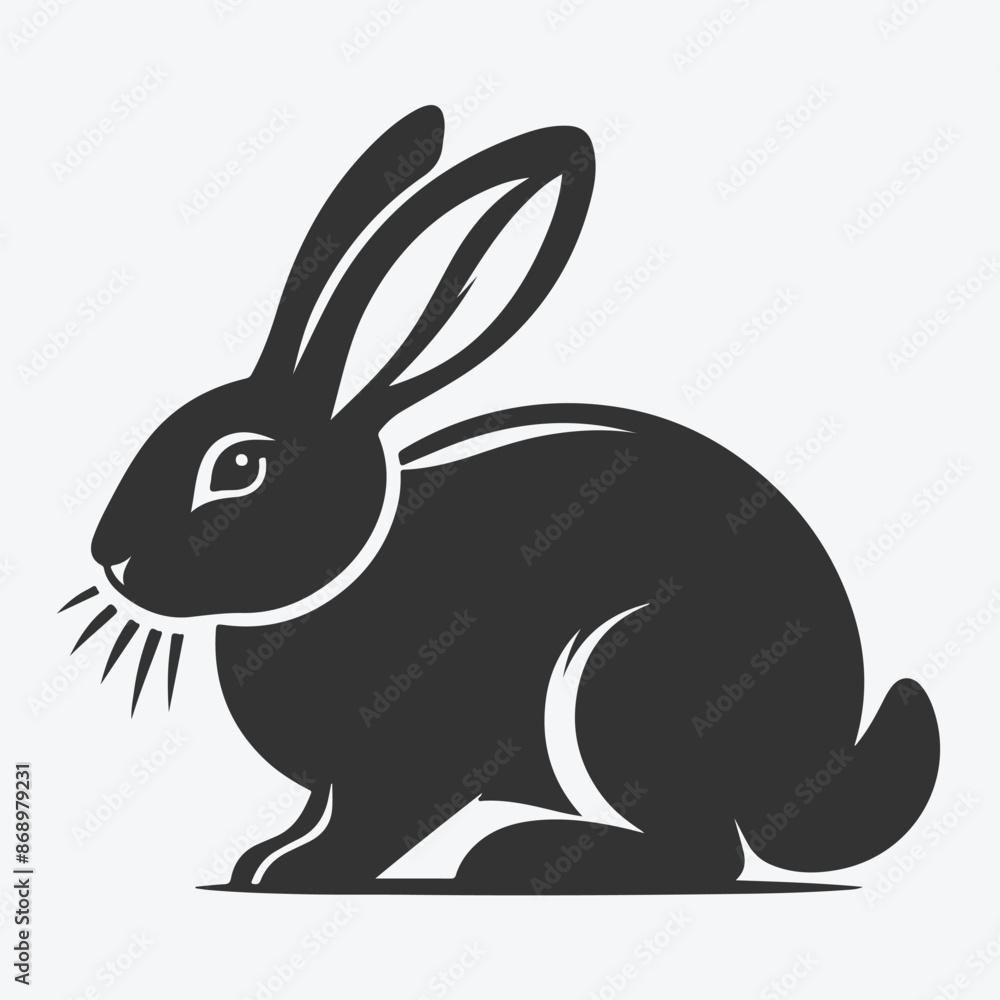 Charming Rabbit Silhouette Collection, Ideal for Design Projects and Crafts Charming Rabbit Silhouette Collection, Ideal for Design Projects and Crafts