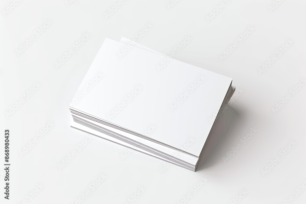Business card mockup on isolated white background created with generative AI Business card mockup on isolated white background created with generative AI