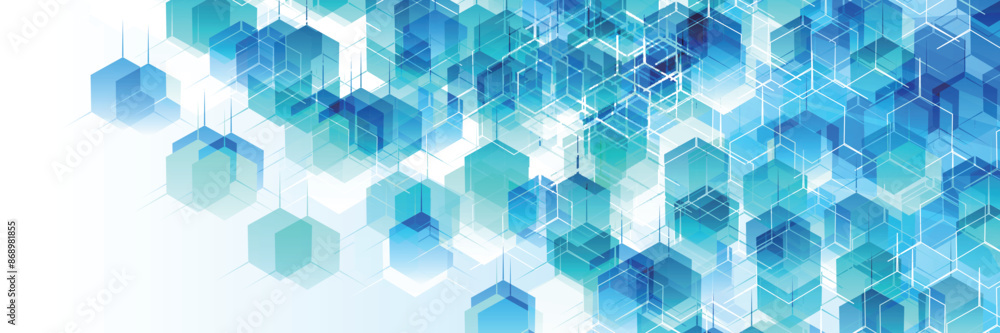 Fototapeta premium 青 テクノロジー ビジネス 模様 背景 