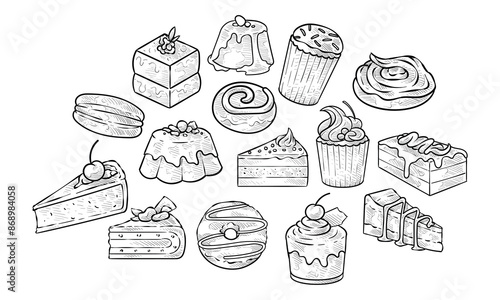 cake handdrawn collection