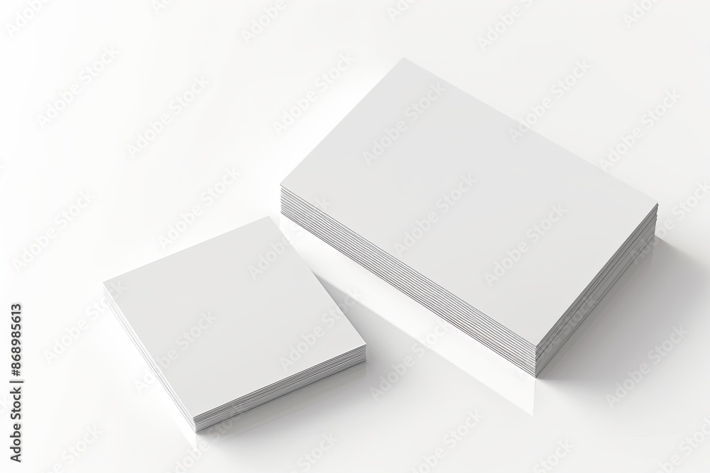 Business card mockup on isolated white background created with generative AI Business card mockup on isolated white background created with generative AI