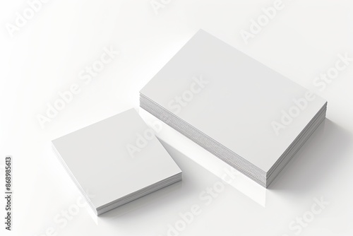 Business card mockup on isolated white background created with generative AI