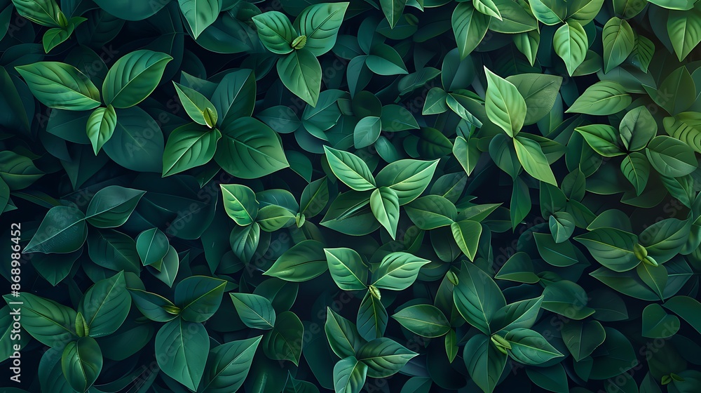 Fototapeta premium The greenery background very detailed and realistic shape