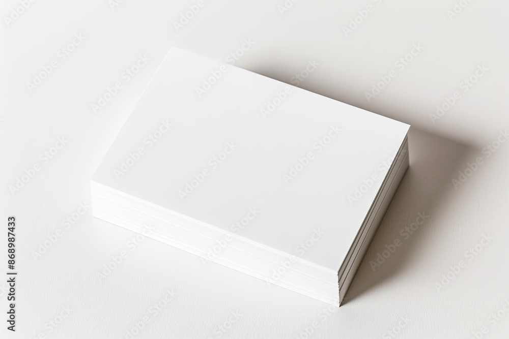 Business card mockup on isolated white background created with generative AI Business card mockup on isolated white background created with generative AI