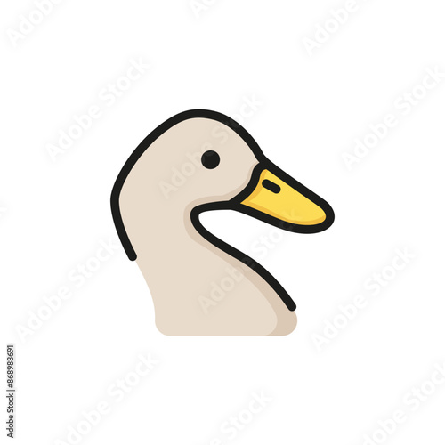 Duck meat line icon. Poultry, domestic bird, farm. Meat concept. Vector illustration can be used for topics like food, animal, agriculture