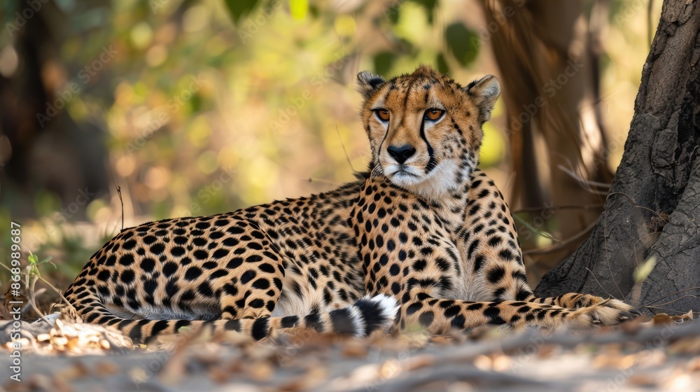 Naklejka premium Cheetah lying in the grass