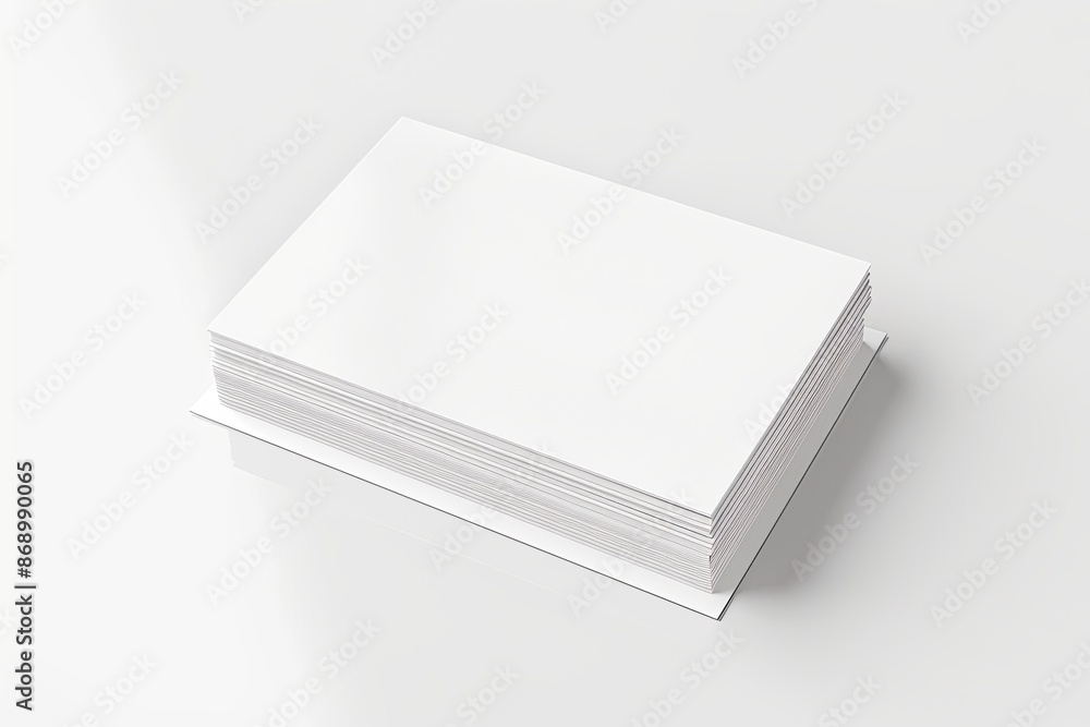 Business card mockup on isolated white background created with generative AI Business card mockup on isolated white background created with generative AI