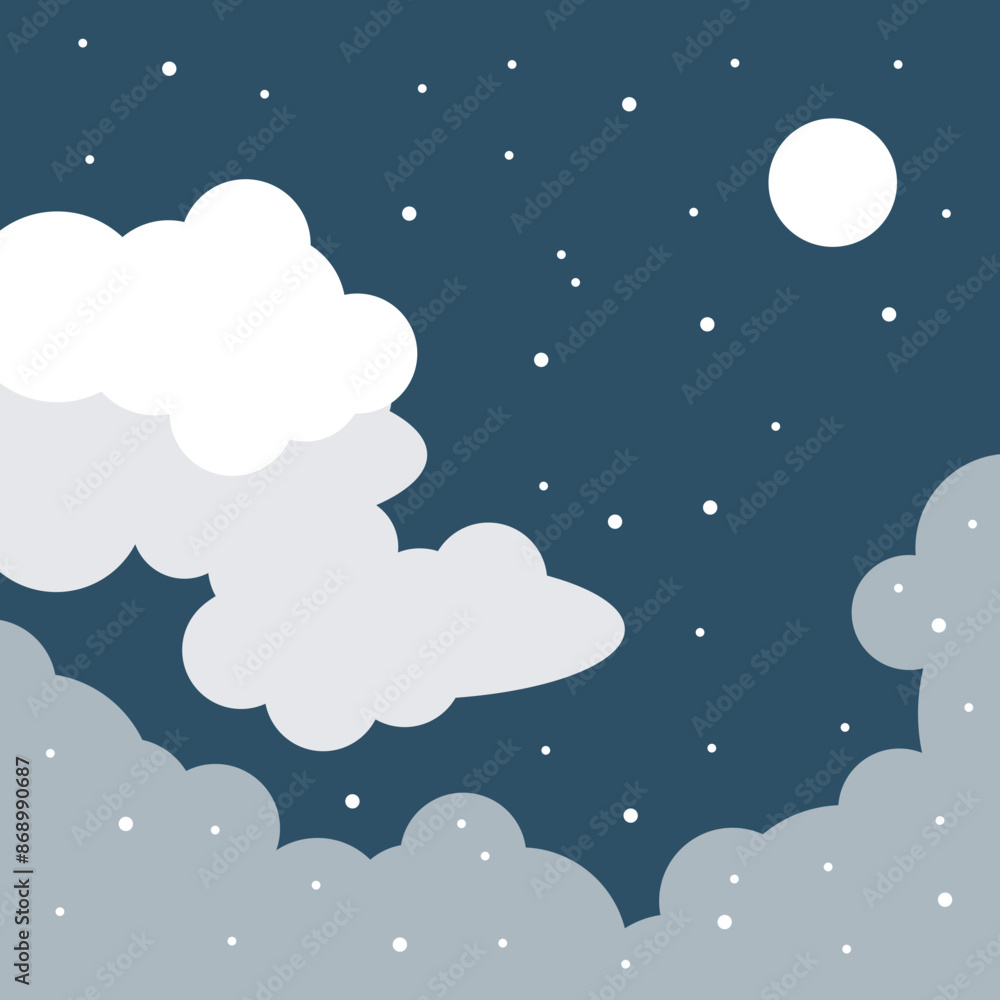 Flat Sky Illustration Element Flat Sky Illustration Element