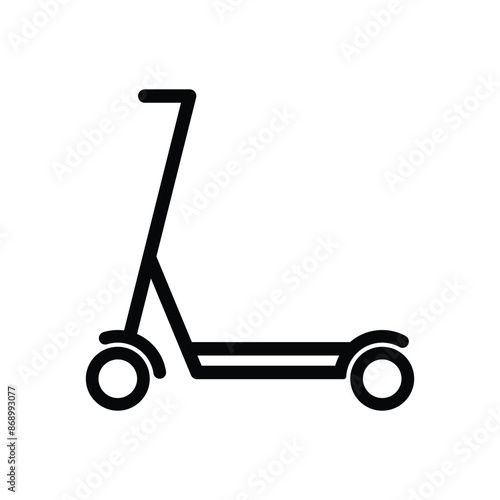 Electric kickboard icon isolated on white background . Electric scooter