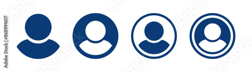 User icon, symbol. User account button, ui elements. Vector illustration