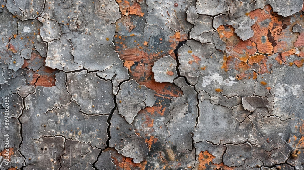 A wall with cracks and peeling paint A wall with cracks and peeling paint