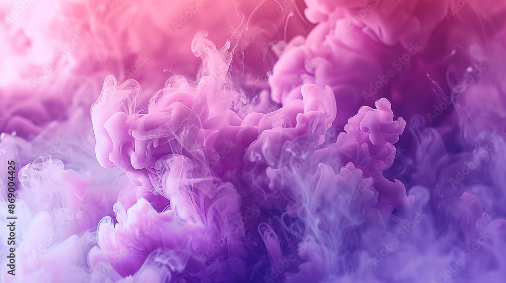Obraz premium Abstract liquid smoke background. Pink magenta purple color ink dynamic motion background. copy space for text.