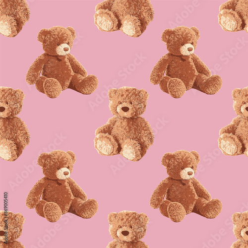 SEAMLESS CUTE TEDDY BEARS PATTERN 160