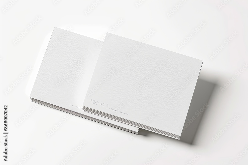Business card mockup on isolated white background created with generative AI Business card mockup on isolated white background created with generative AI