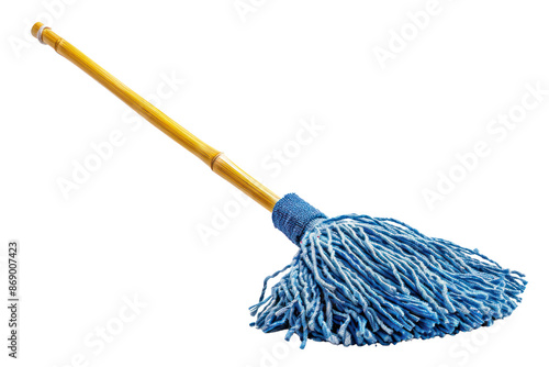 A high-quality blue mop with a sturdy handle, perfect for efficient cleaning and keeping floors spotless. Ideal for home or commercial use.
