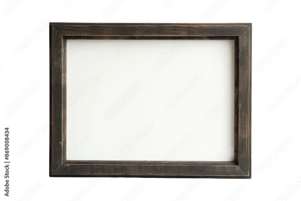 Black Wooden Frame Isolated on White Background Black Wooden Frame Isolated on White Background