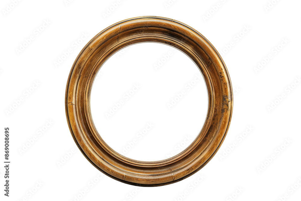 Oval Wooden Frame isolated on white background Oval Wooden Frame isolated on white background