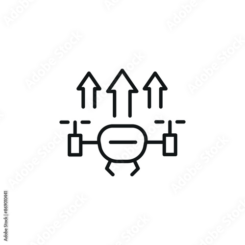 Drone Take off Icon. Simple drone take off icon for social media, app, and web design. Vector illustration.