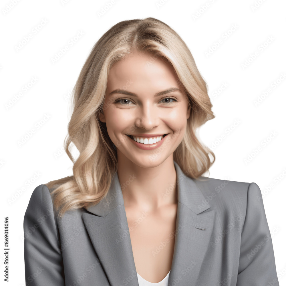 portrait of a smiling businesswoman in grey suit isolated on transparent background portrait of a smiling businesswoman in grey suit isolated on transparent background