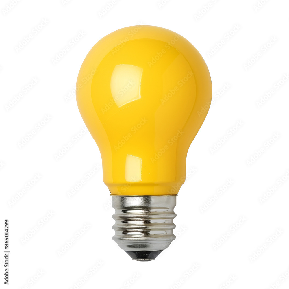 Bright yellow light bulb in the off position with a transparent background clipart Bright yellow light bulb in the off position with a transparent background clipart