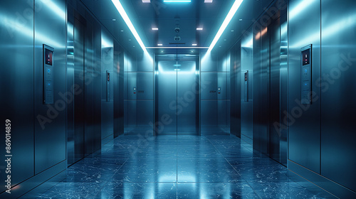 Interior of an elevator room