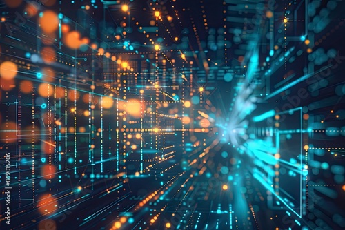 Futuristic Digital Cyberspace