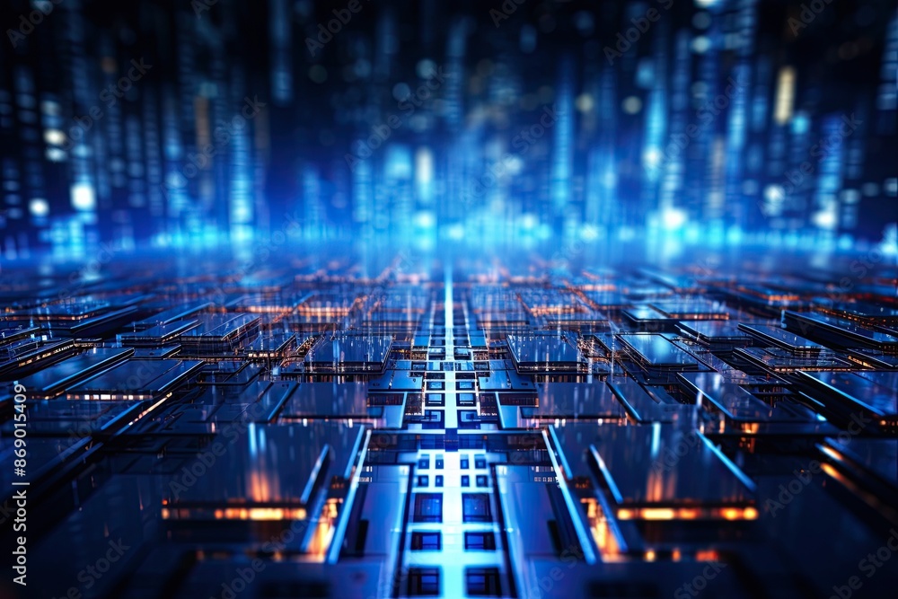 Futuristic Digital Cyberspace