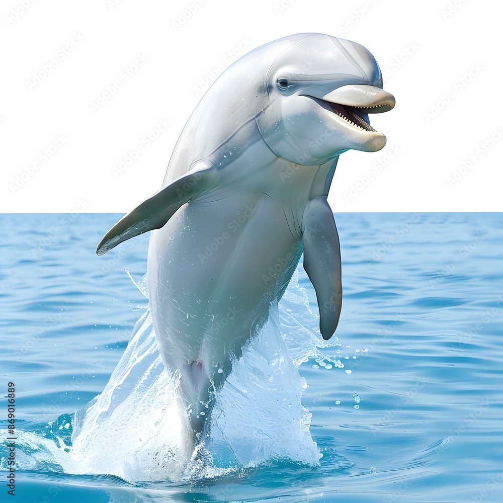 Obraz premium Dolphin Jumping Out of Water