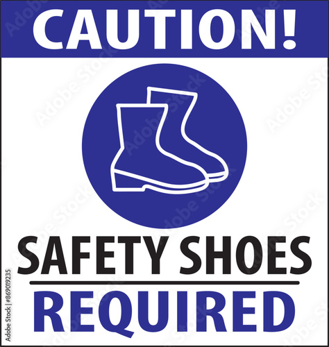 Safety shoes required industrial sign vector.eps