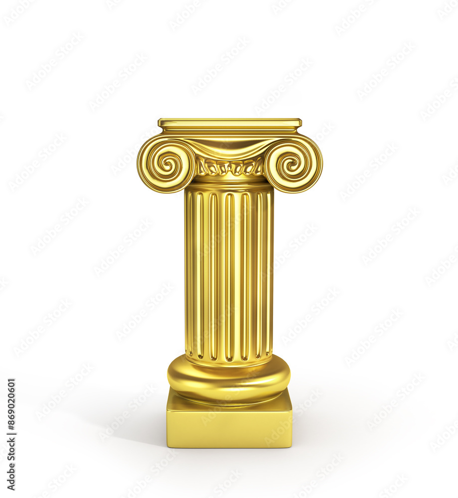 Gold empty column pedestal Gold empty column pedestal