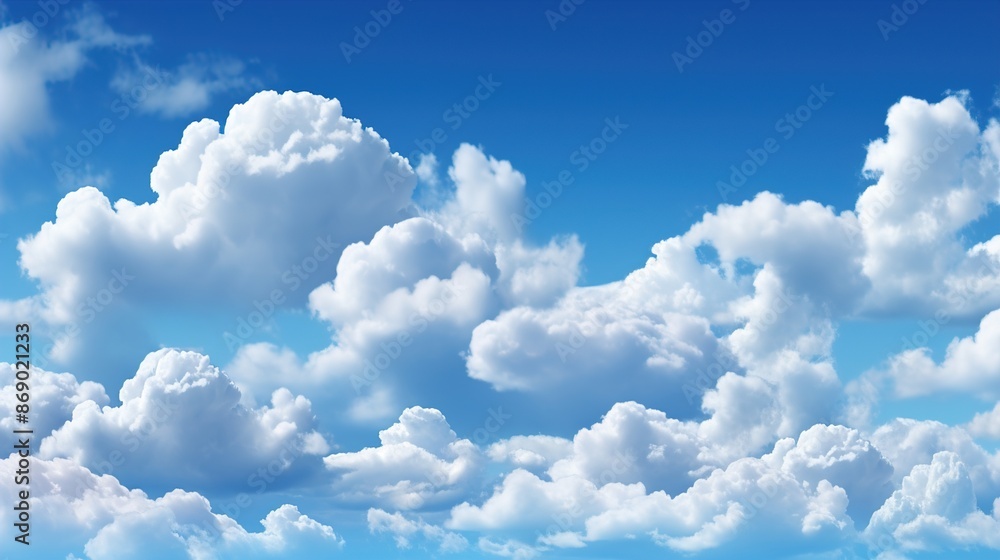 Naklejka premium blue sky with clouds