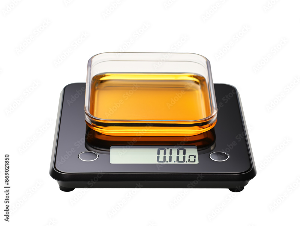 a glass bowl with liquid on a black scale a glass bowl with liquid on a black scale