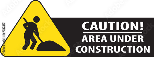 Under construction area industrial safety notice vector.eps