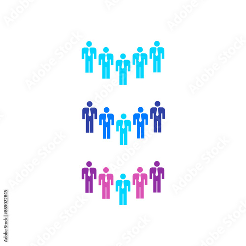 Colorful People Team Teamwork Union Crowd
