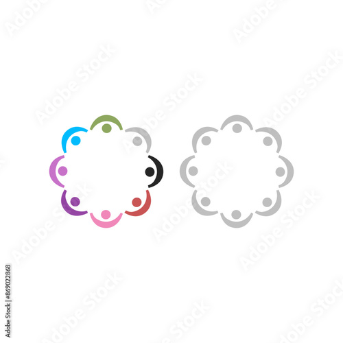 Colorful People Team Teamwork Union Crowd
