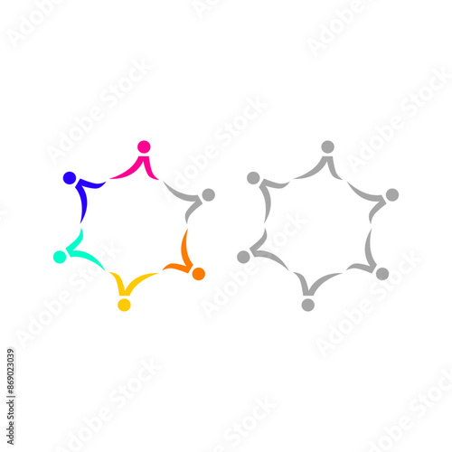 Colorful People Team Teamwork Union Crowd
