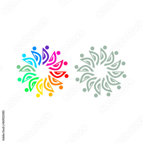 Colorful People Team Teamwork Union Crowd
