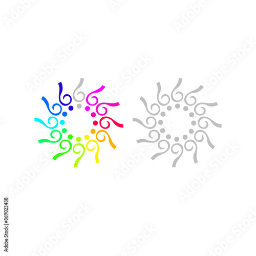 Colorful People Team Teamwork Union Crowd
