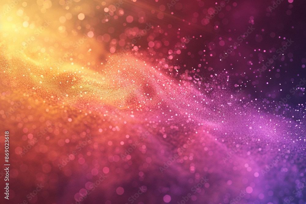Obraz premium Futuristic colorful dust particle from red yellow purple, light ray beam, 3d rendering.