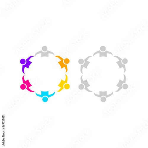 Colorful People Team Teamwork Union Crowd
