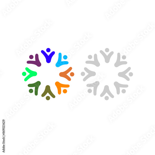 Colorful People Team Teamwork Union Crowd

