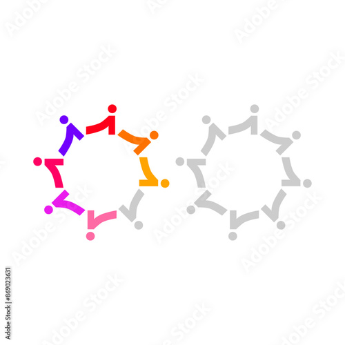 Colorful People Team Teamwork Union Crowd

